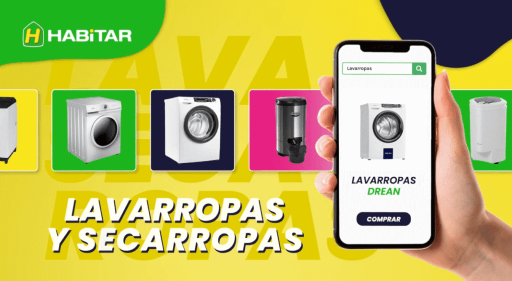 Video publicitario para televisión enfocado en tienda Ecommerce de productos electronicos como empresa Habitar con video animado Video publicitario para televisión enfocado en tienda Ecommerce de productos electronicos como empresa Habitar con video animado