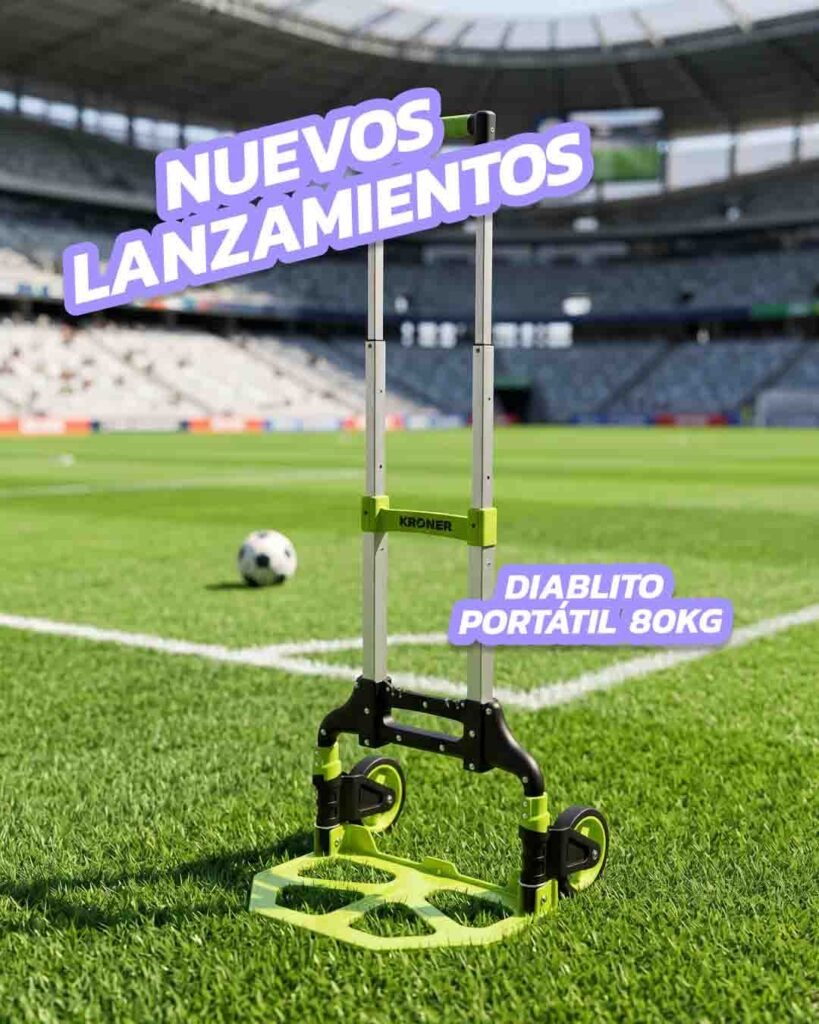 Bici01-1 Lanzamiento del diablito portátil Kroner de 80 kg sobre una cancha de fútbol